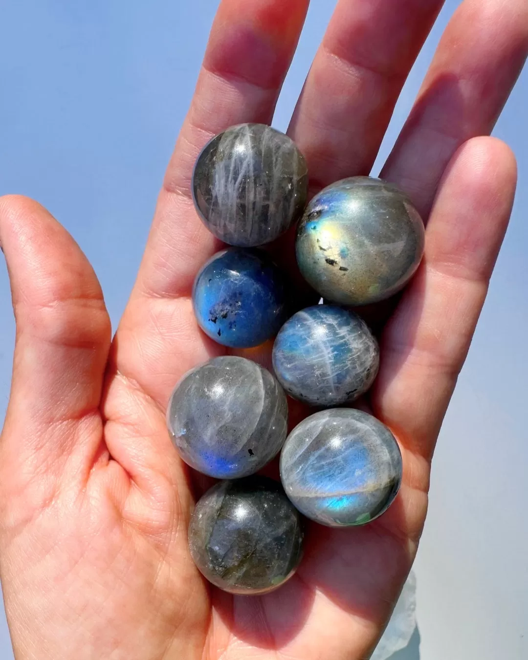 Labradorite Mini Spheres AAA