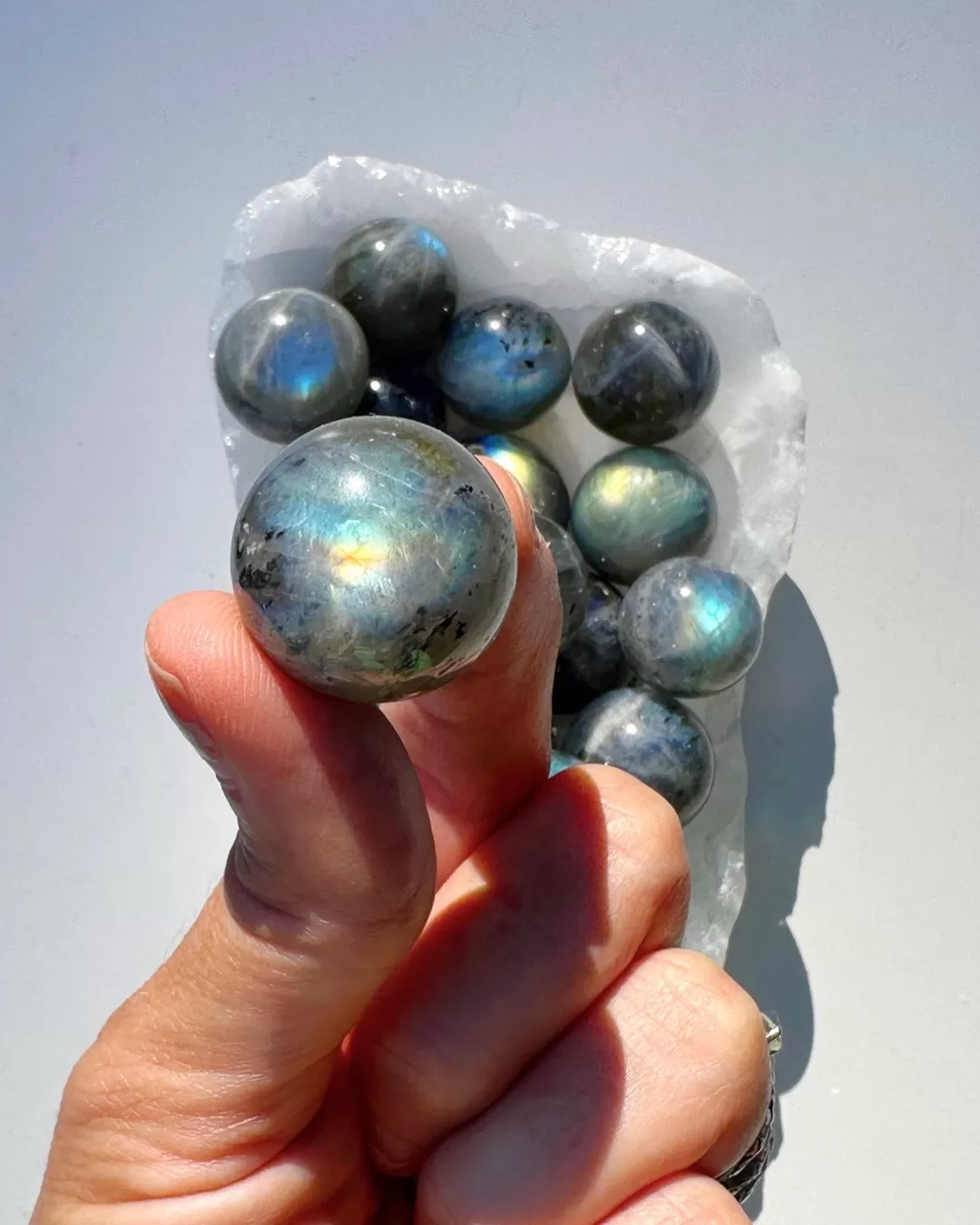 Labradorite Mini Spheres AAA