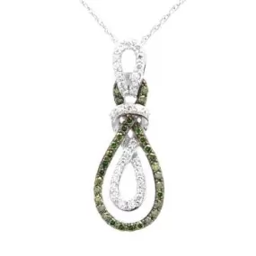 Ladies Green Diamond Pendant