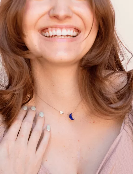 Lapis Lazuli I Love You To The Moon & Back Necklace