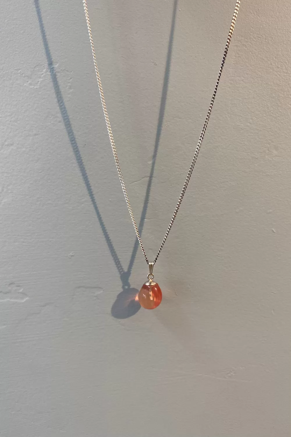 Lara Necklace | Silver Peach