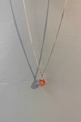 Lara Necklace | Silver Peach