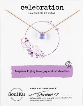 Lavender Crystal Soul Shine Necklace for Celebration