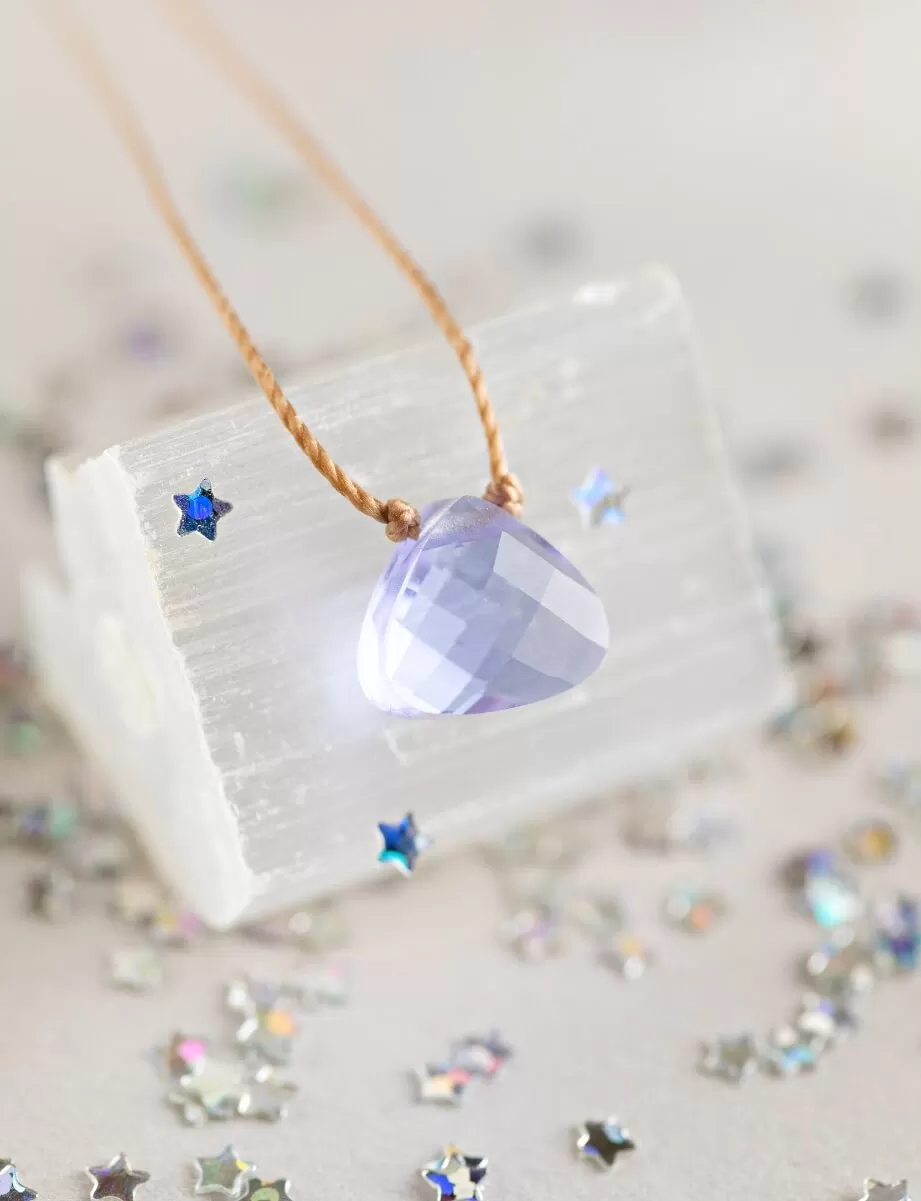 Lavender Crystal Soul Shine Necklace for Celebration