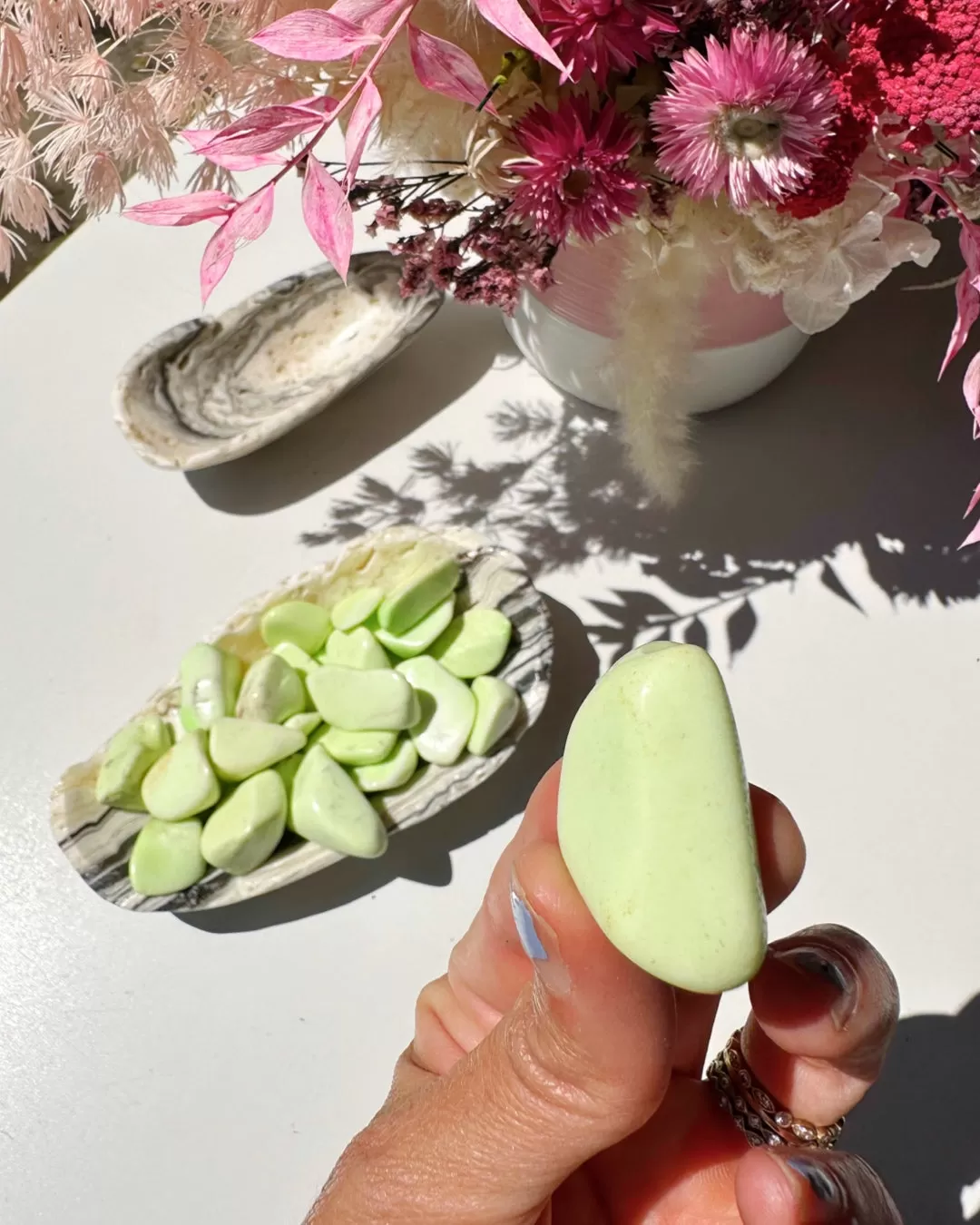 Lemon Chrysoprase (Magnesite) Polished/Tumbled Stones