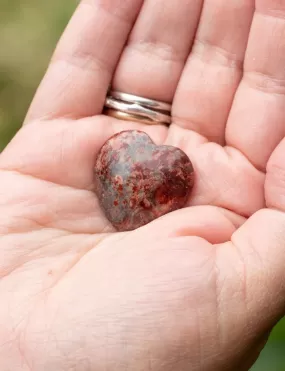 Leopard Skin Jasper Mini Heart for Stability