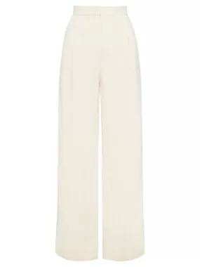 Linen Pleated Detail Trousers