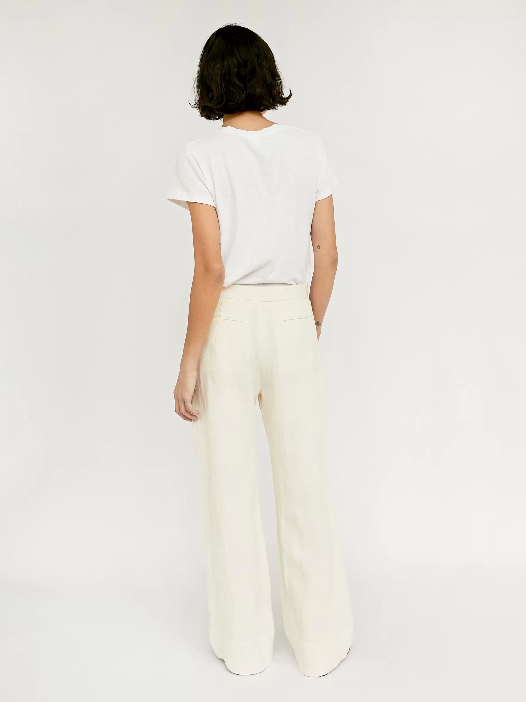 Linen Pleated Detail Trousers