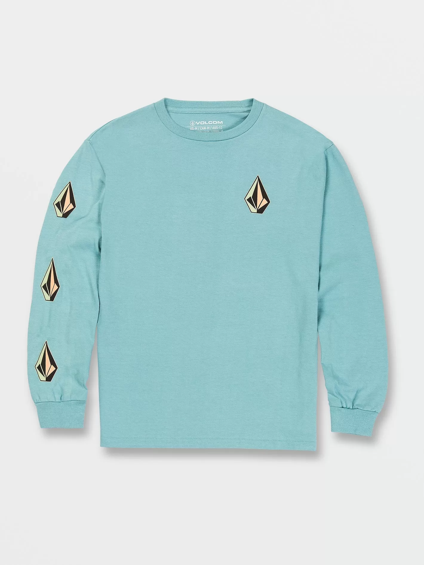 Little Boys Iconic Stone Long Sleeve Tee - Cali Blue Heather