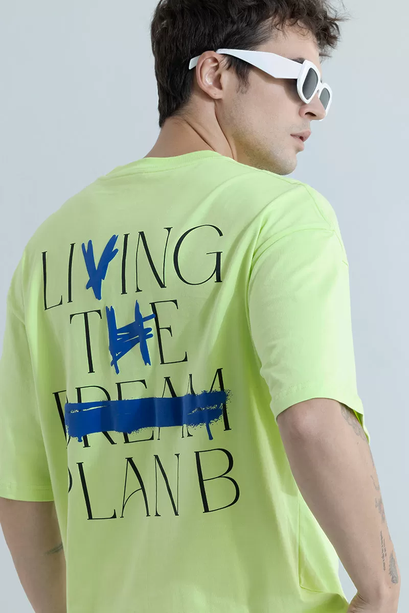 Living The Plan Green Oversized T-Shirt