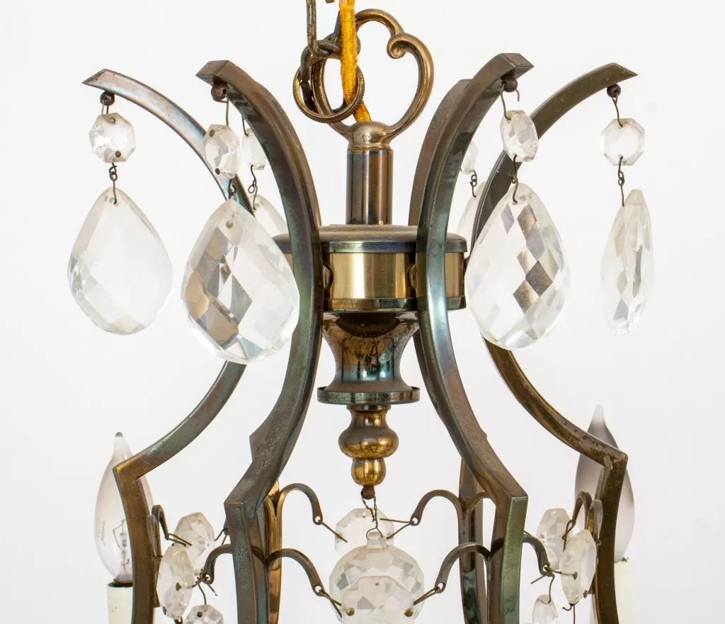 Louis XV Style Cage Form Six Light Chandelier