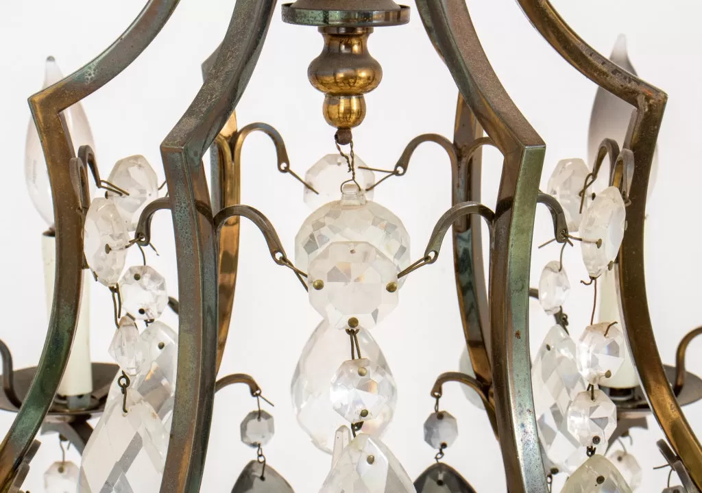 Louis XV Style Cage Form Six Light Chandelier