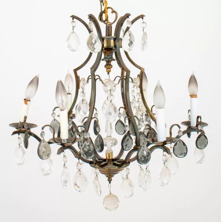 Louis XV Style Cage Form Six Light Chandelier