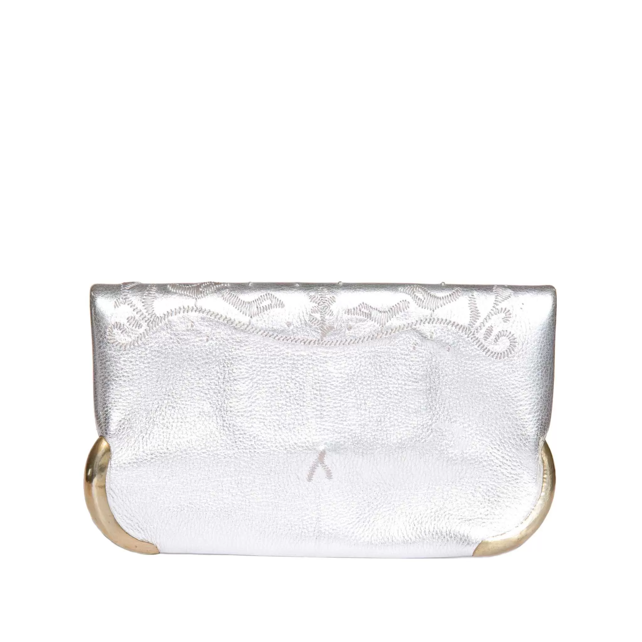 Lovebirds Evening Clutch Bag in Silver