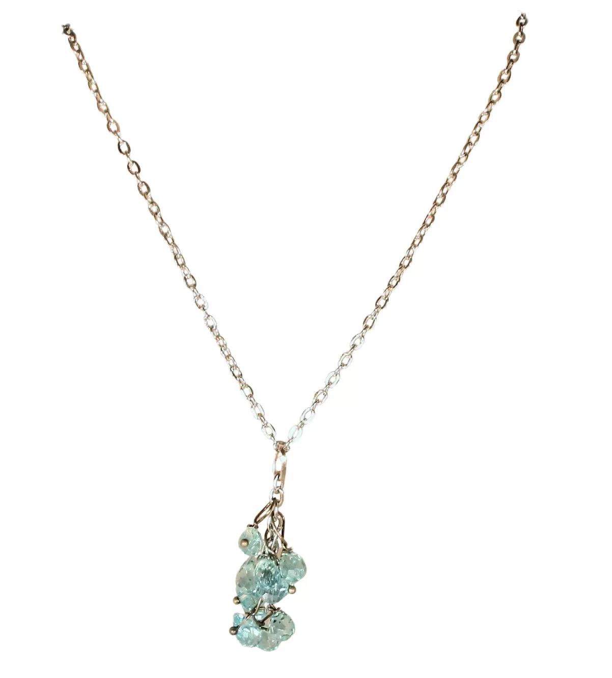 Mini Crystal Cluster Necklace Silver Chain | Adjustable | Sparkling Colors