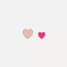 Mini   Mini Mini Enamel Heart Stud Earrings Set