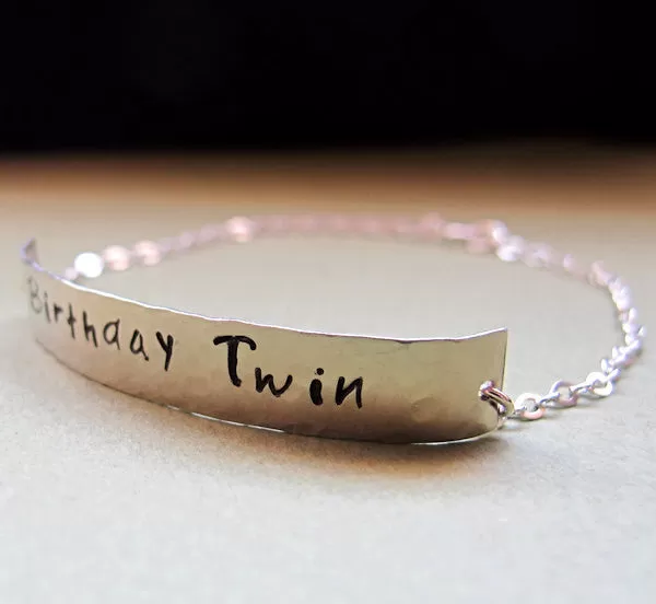 Name Bar Bracelet for Women and Men