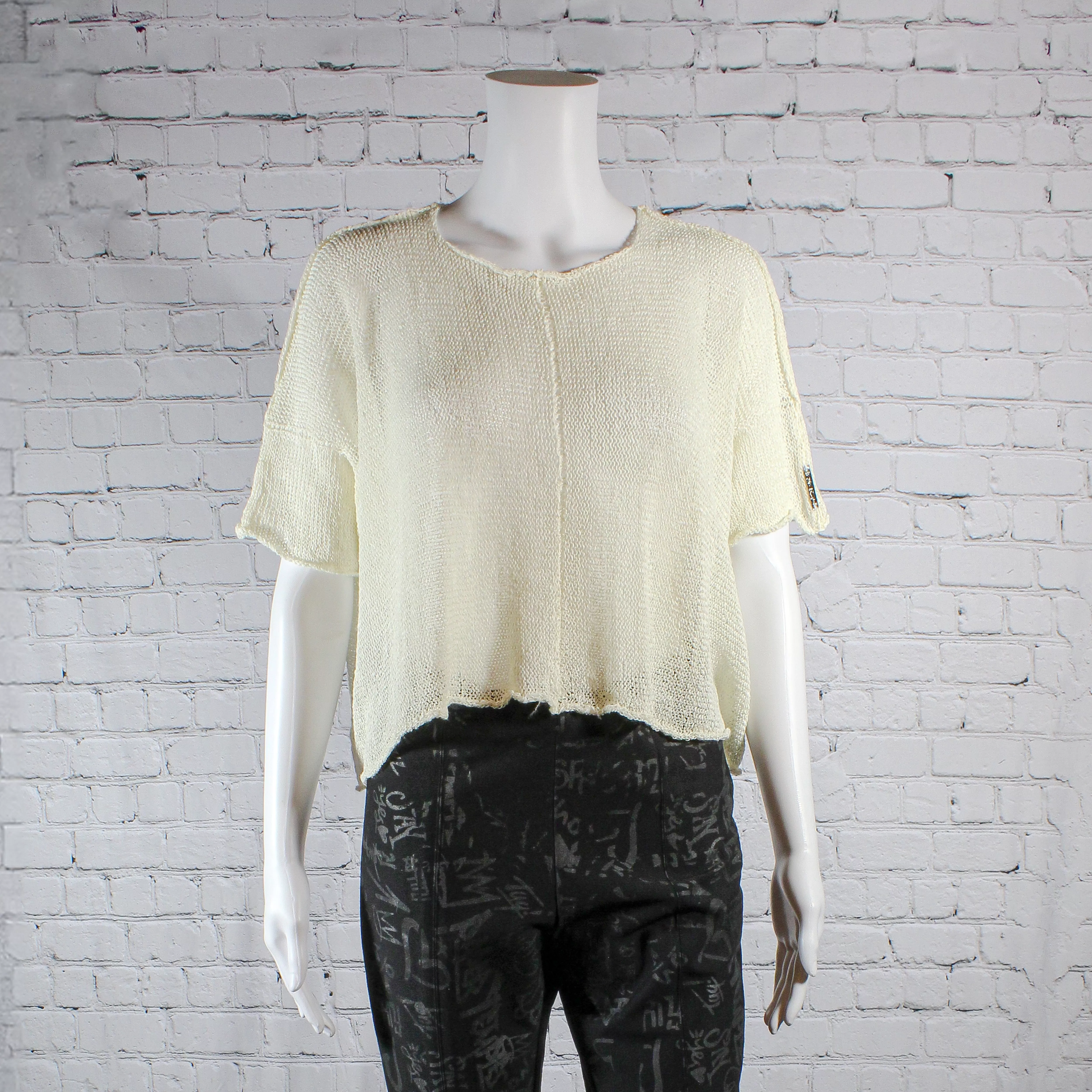 NEW! Willie Top in Cream or Black Raffia by Paper Temples