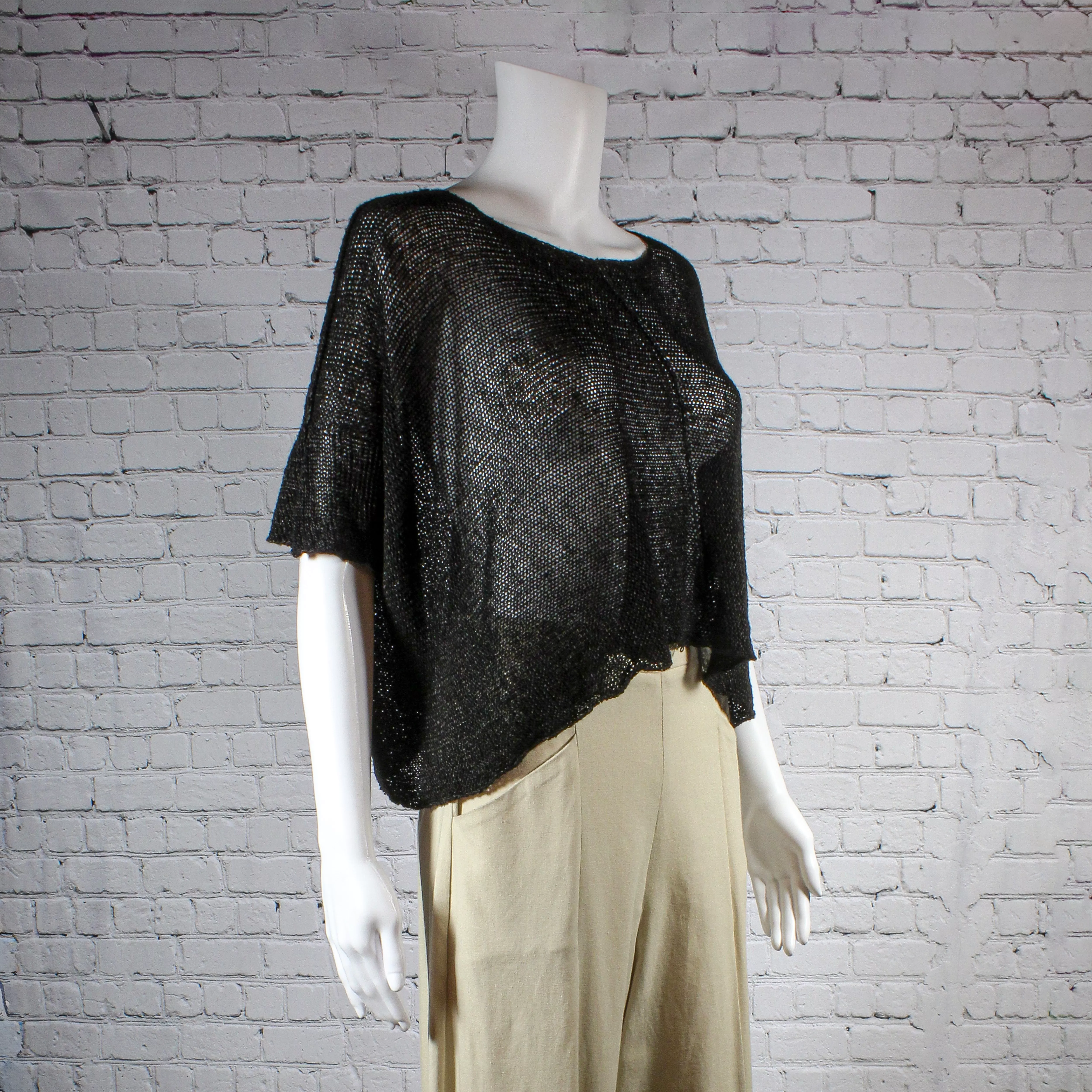 NEW! Willie Top in Cream or Black Raffia by Paper Temples