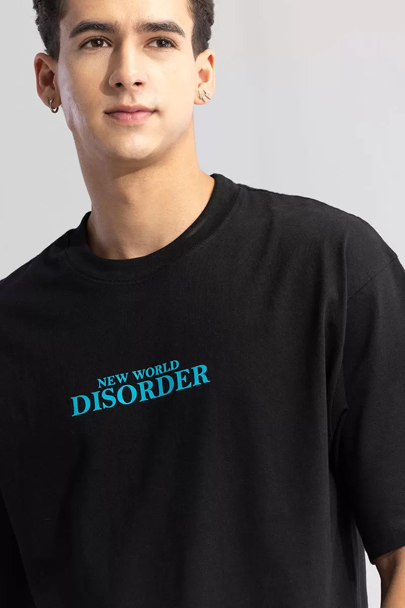 New World Disorder Black Oversized T-Shirt