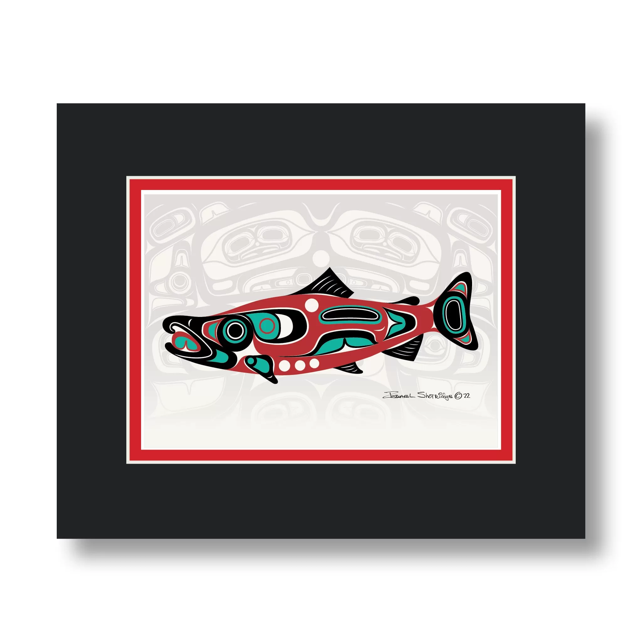 Northwest Salmon & House Screen - Formline Art Cards