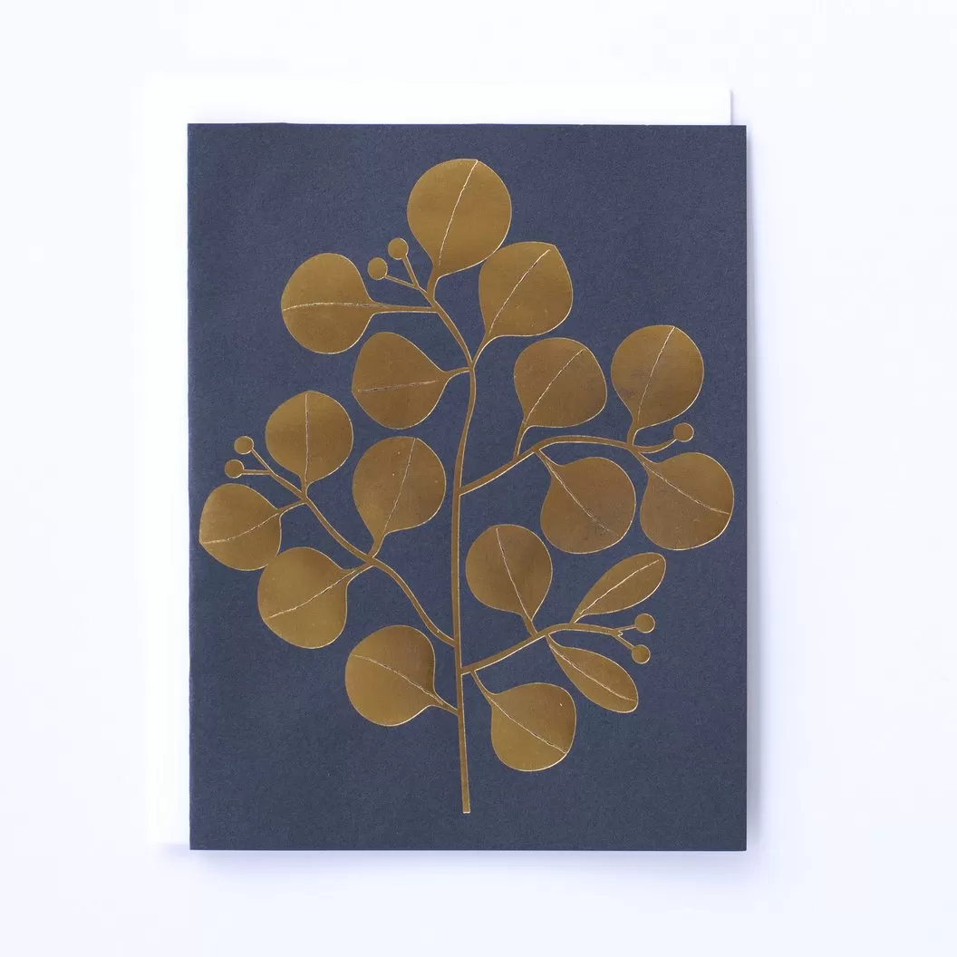 Notecard Golden Leaves