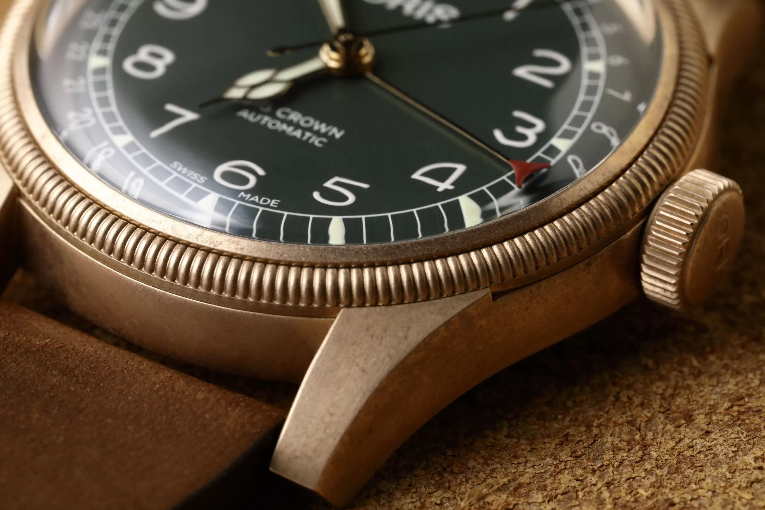 Oris 40MM Big Crown Pointer Date 80th Anniversary Automatic Green Dial Bronze Watch