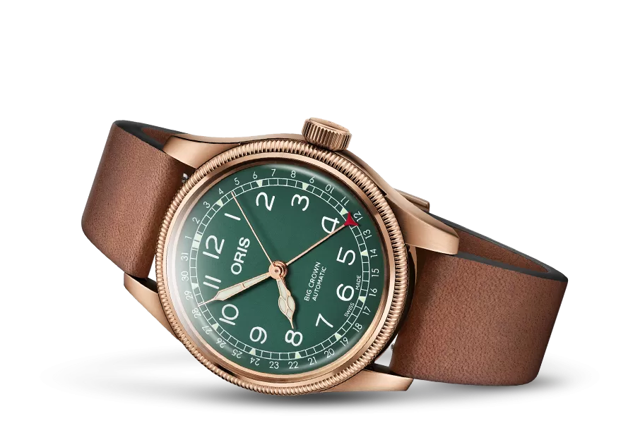 Oris 40MM Big Crown Pointer Date 80th Anniversary Automatic Green Dial Bronze Watch