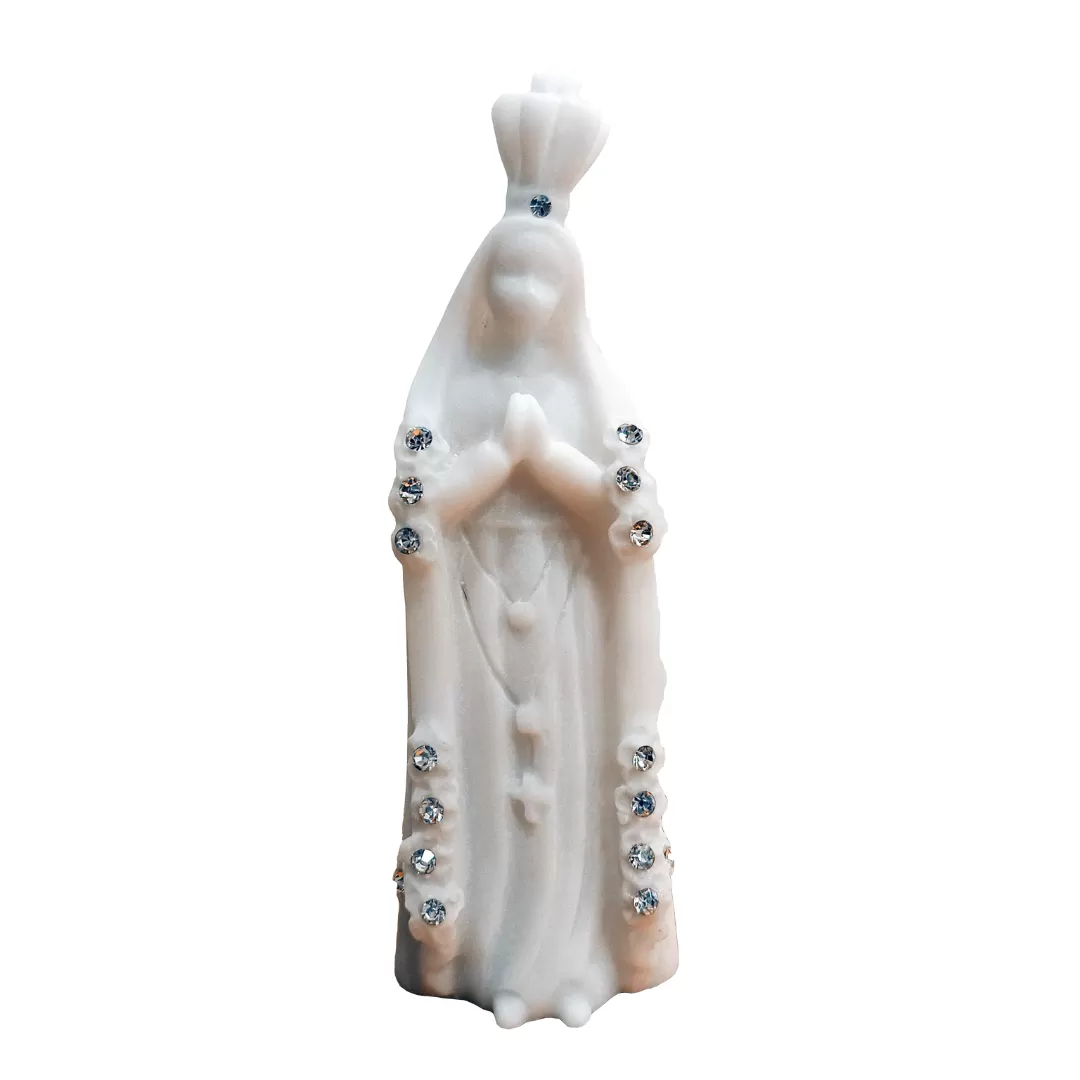 Our Lady of Fatima with Crystal Stones [ 3.94'' | 10cm]