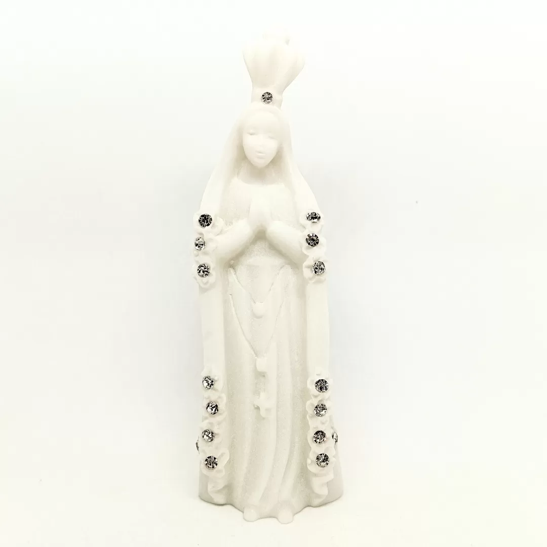 Our Lady of Fatima with Crystal Stones [ 3.94'' | 10cm]