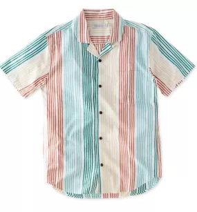 Outerknown - BBQ Shirt - Malachite Sabado Stripe