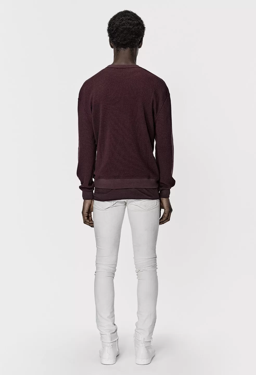 Oversized Thermal Crew / Maroon