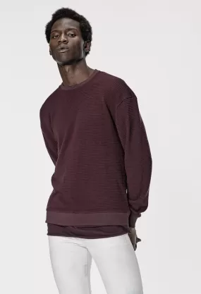 Oversized Thermal Crew / Maroon