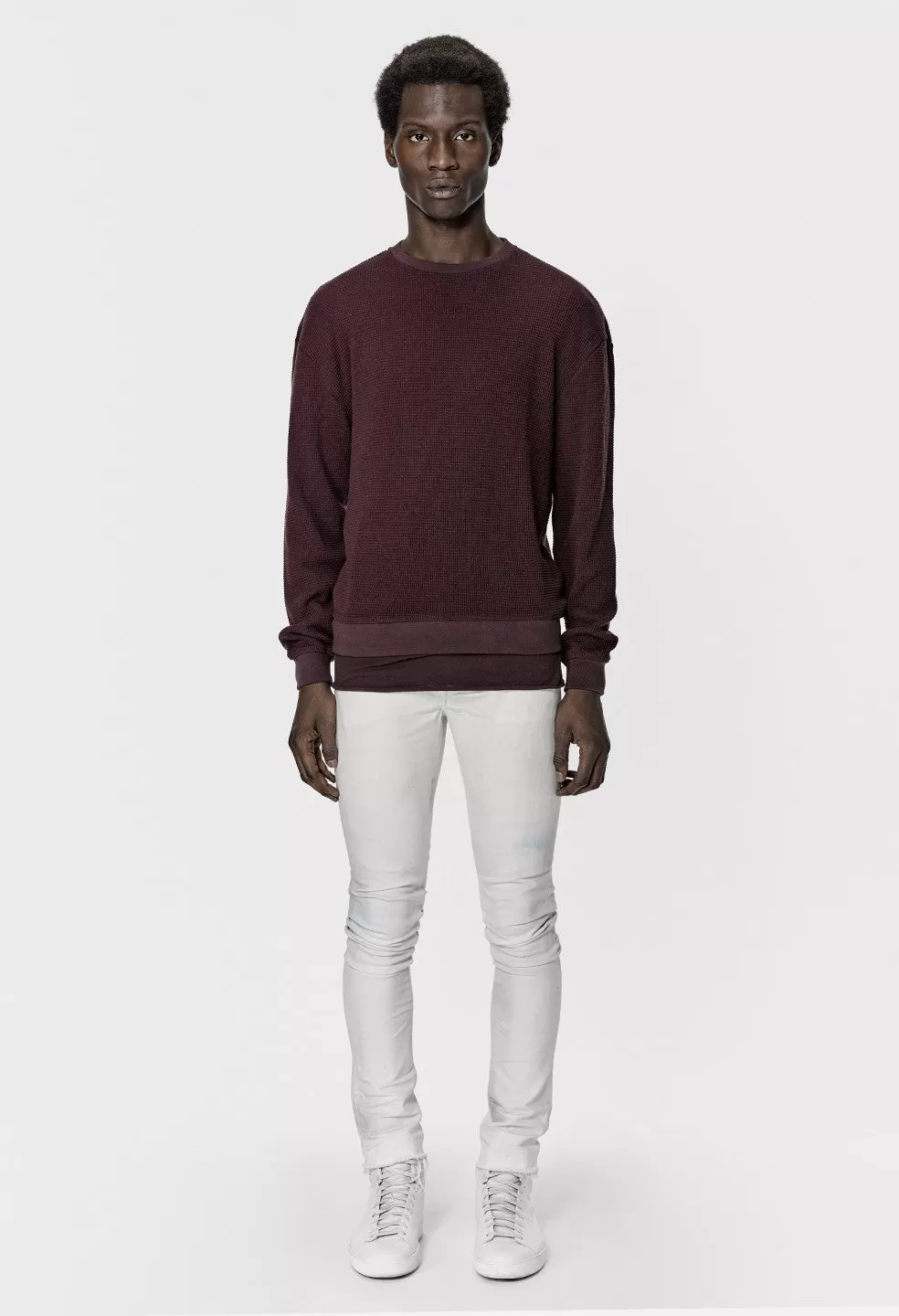 Oversized Thermal Crew / Maroon