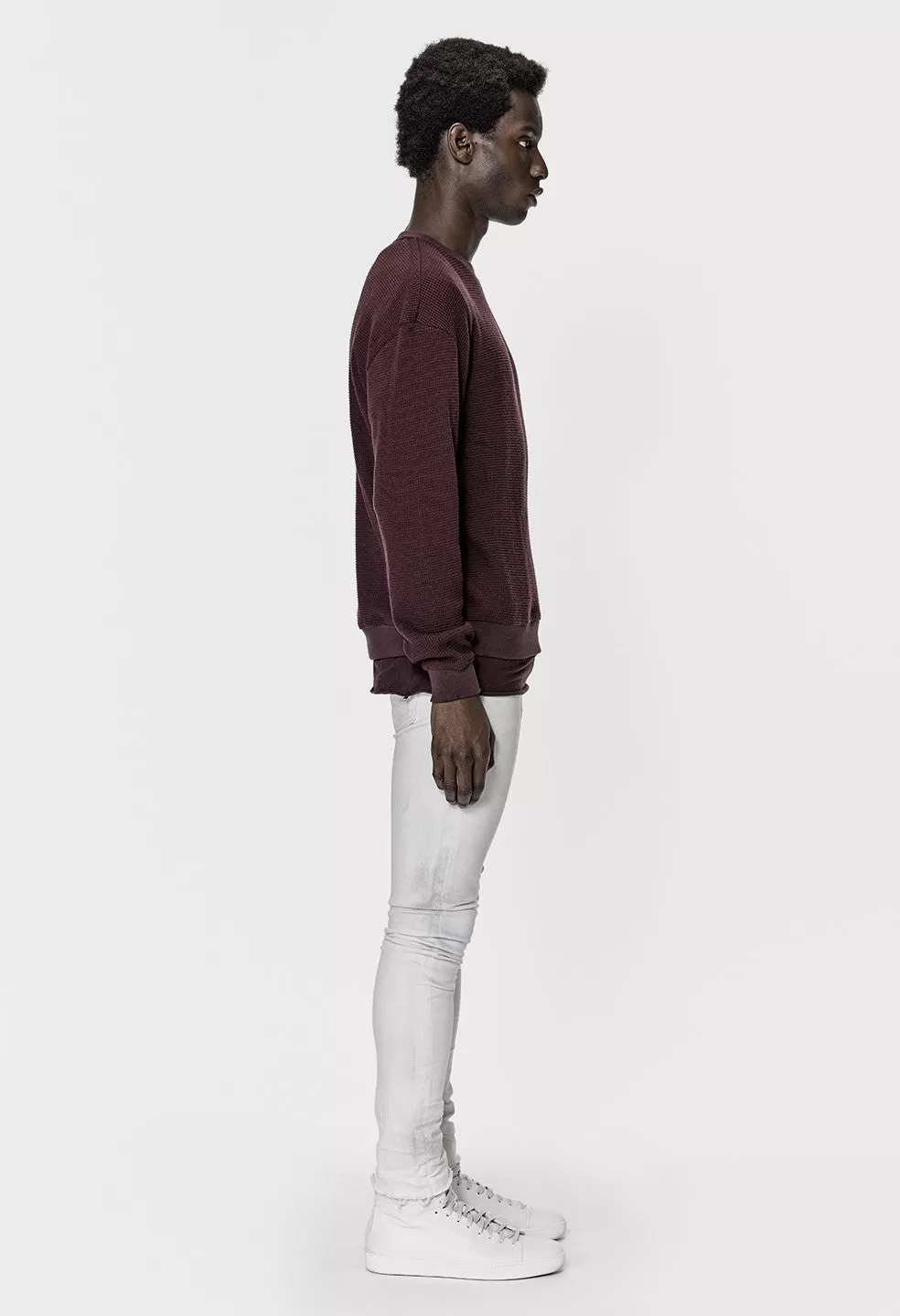 Oversized Thermal Crew / Maroon