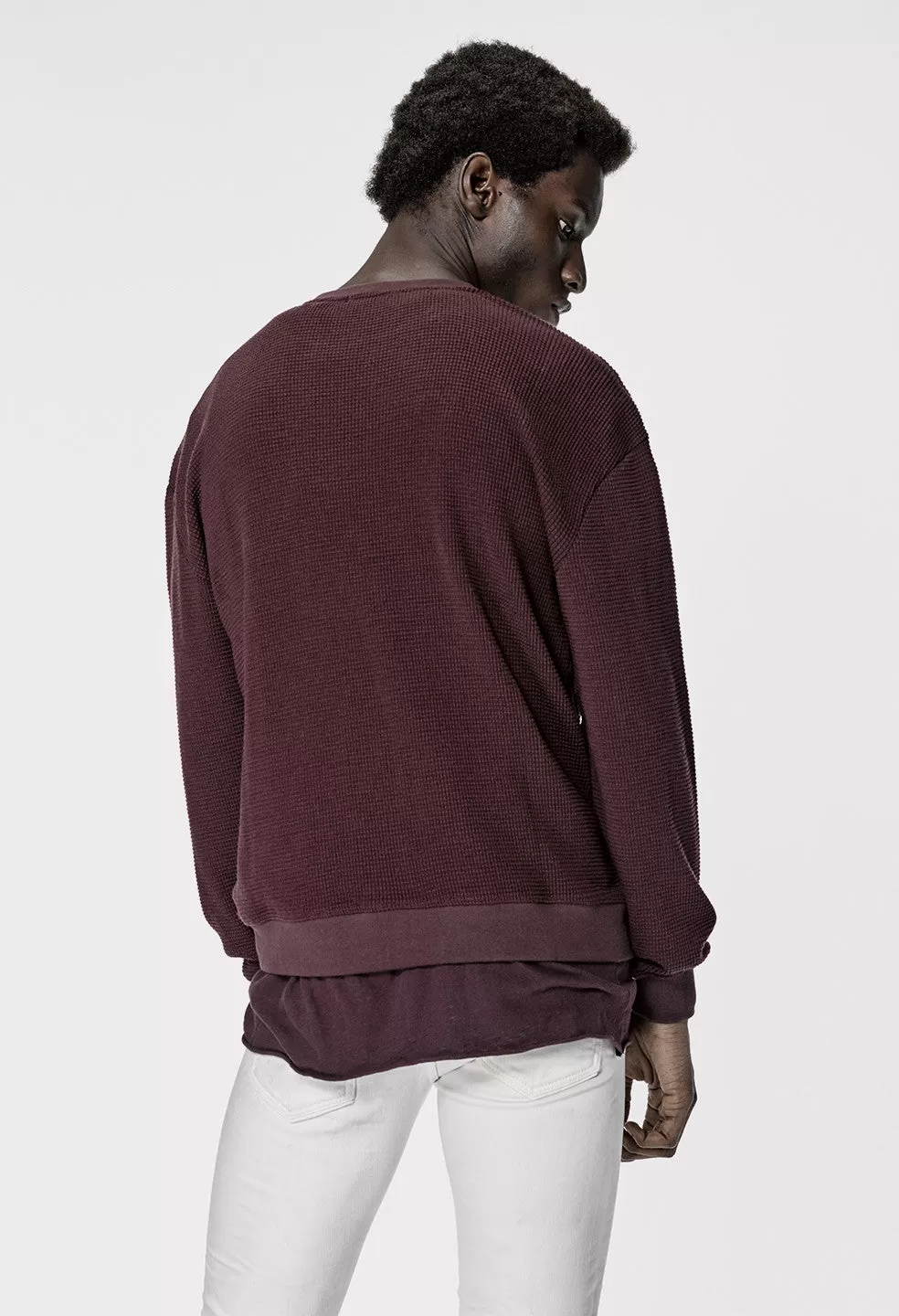 Oversized Thermal Crew / Maroon