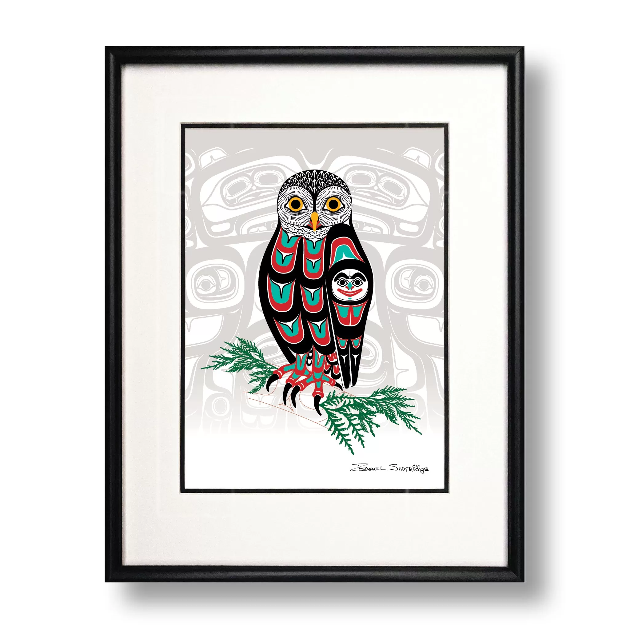 Owl & House Screen - Limited Edition Formline Art Print