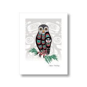 Owl & House Screen - Limited Edition Formline Art Print