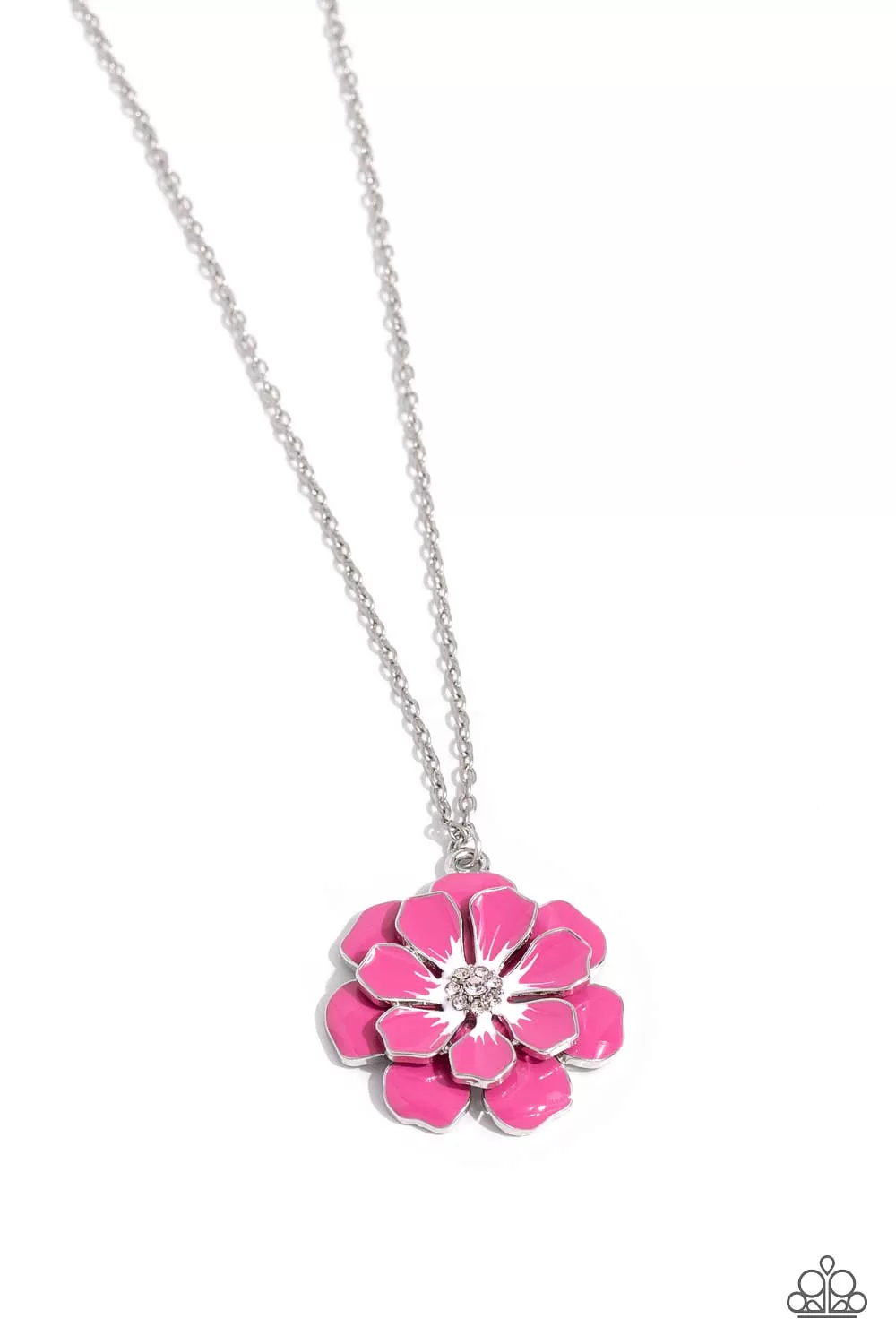 Paparazzi Beyond Blooming Pink Necklace & Earring Set