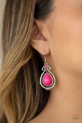 Paparazzi Earring ~ Canyon Scene - Pink