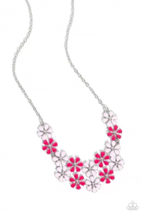 Paparazzi Floral Fever Pink Necklace & Earring Set