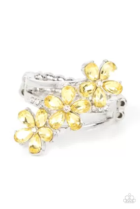 Paparazzi Posh Petals - Yellow Ring