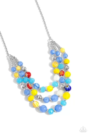 Paparazzi Summer Scope Blue Necklace & Earring Set