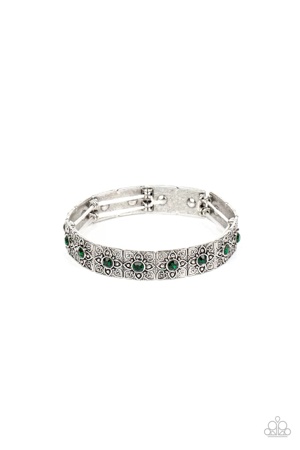 Paparazzi Venetian Valentine - Green Bracelet