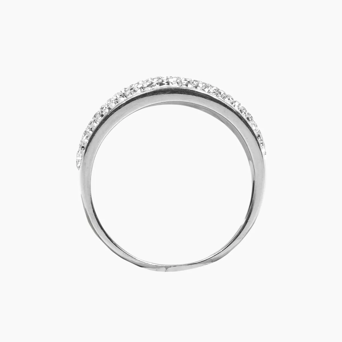 Pave Swarovski Crystal Curved Ring