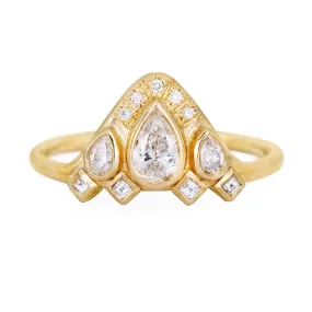 Pear Shaped Diamond Ring