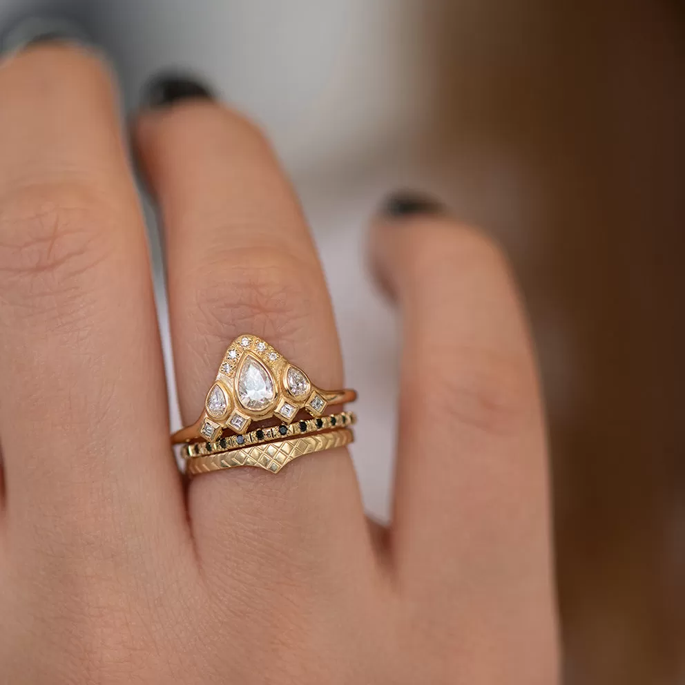 Pear Shaped Diamond Ring