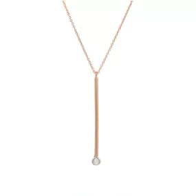 Pendulum Rose Gold Diamond Pendant Necklace