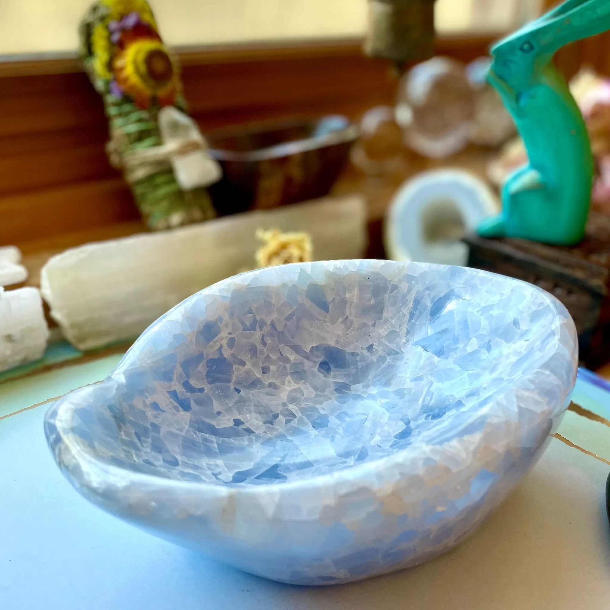 Periwinkle Blue Calcite Bowl