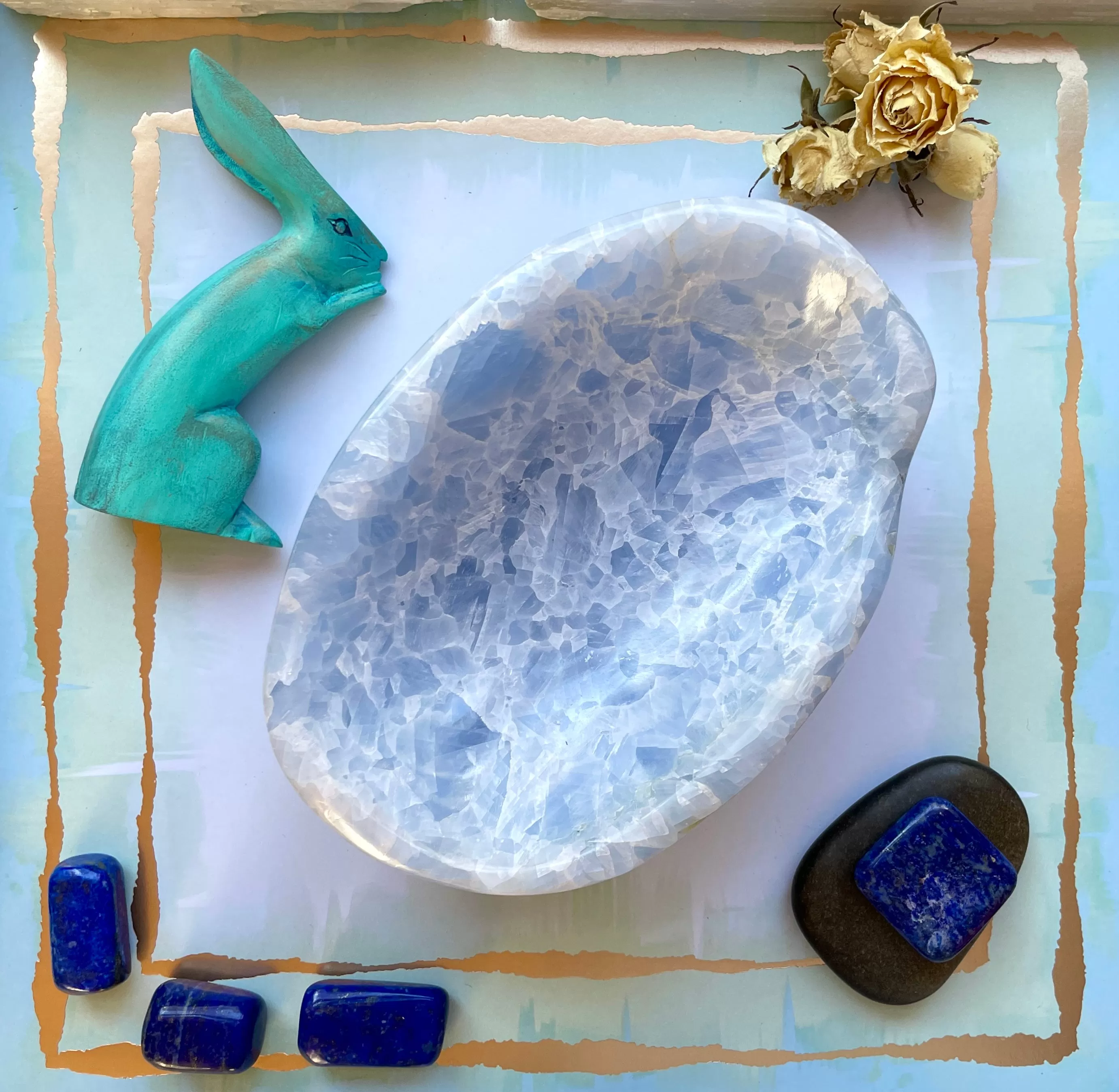 Periwinkle Blue Calcite Bowl